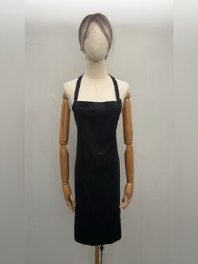 Chef Works Black Adjustable Server Chef Apron Full Length Restaurant Kitchen